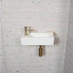 Matwitte Fonteinset Wiesbaden in Messing Goud (Kraangat Links)