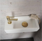 Matwitte Fonteinset Wiesbaden in Messing Goud (Kraangat Links)