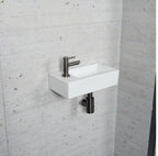 Carrara Marmer Look Fonteinset Wiesbaden in Gun Metal Kleur (Kraangat Links)