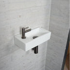 Carrara Marmer Look Fonteinset Wiesbaden in Gun Metal Kleur (Kraangat Links)