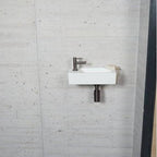 Carrara Marmer Look Fonteinset Wiesbaden in Gun Metal Kleur (Kraangat Links)