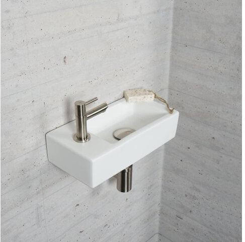 Mat Witte Fonteinset Wiesbaden Kleur RVS (Kraangat Links)