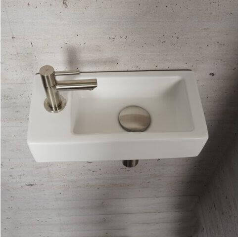 Mat Witte Fonteinset Wiesbaden Kleur RVS (Kraangat Links)