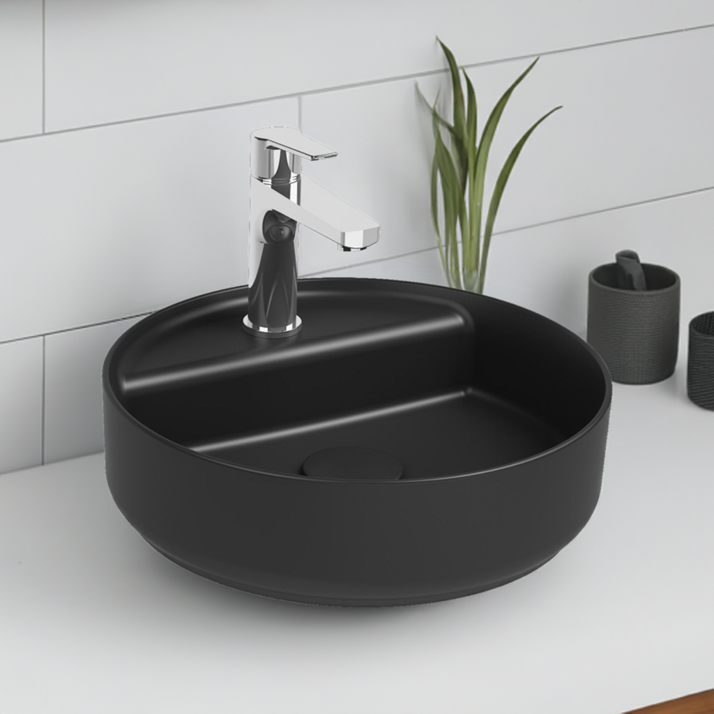 Isvea Infinity Wastafel Rond - Zwart