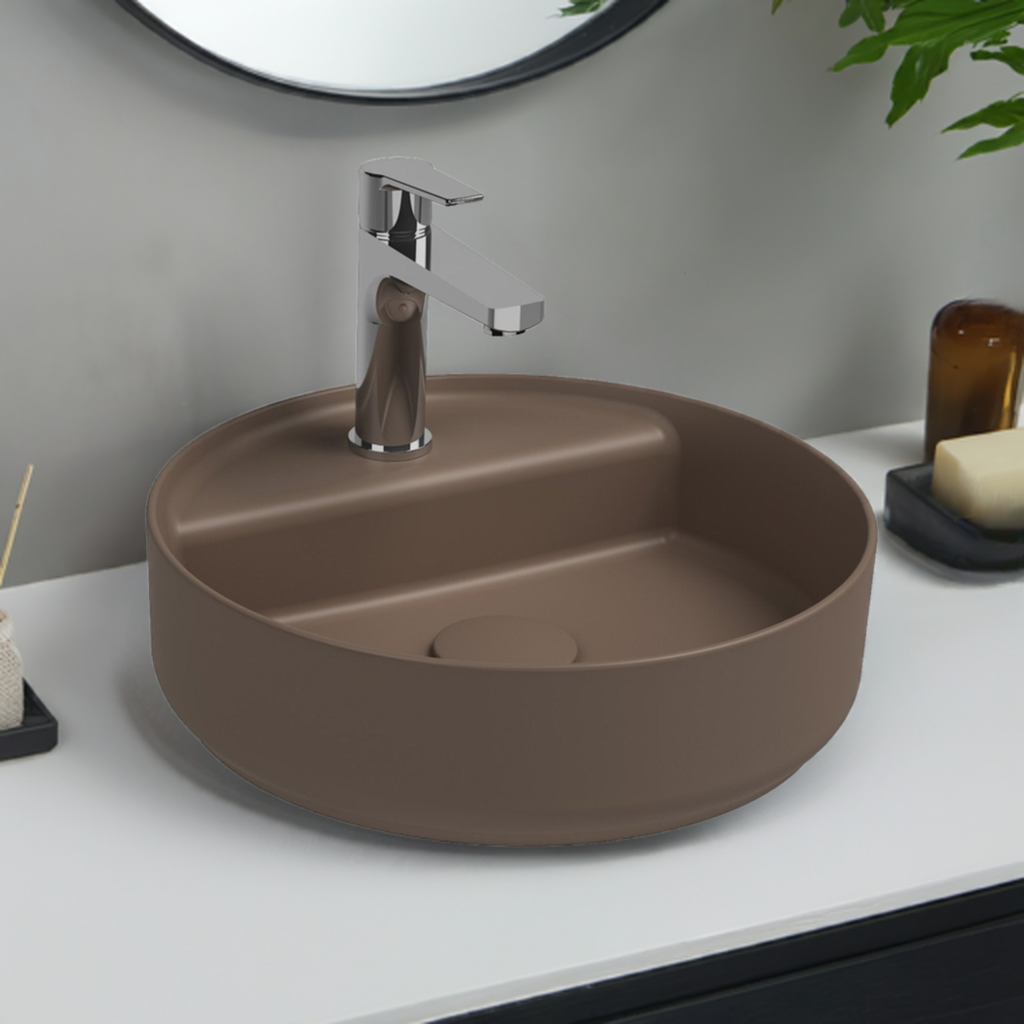 Isvea Infinity Wastafel Rond - Taupe
