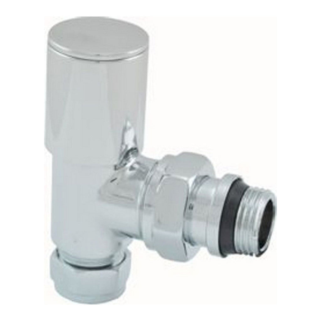 luxe radiatorventiel 1/2''x15 (M22) knel haaks chroom