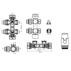 BELRAD Thermostatische Radiatorkraan – Muur- en Vloeraansluiting – 1/2MX16/2 M30