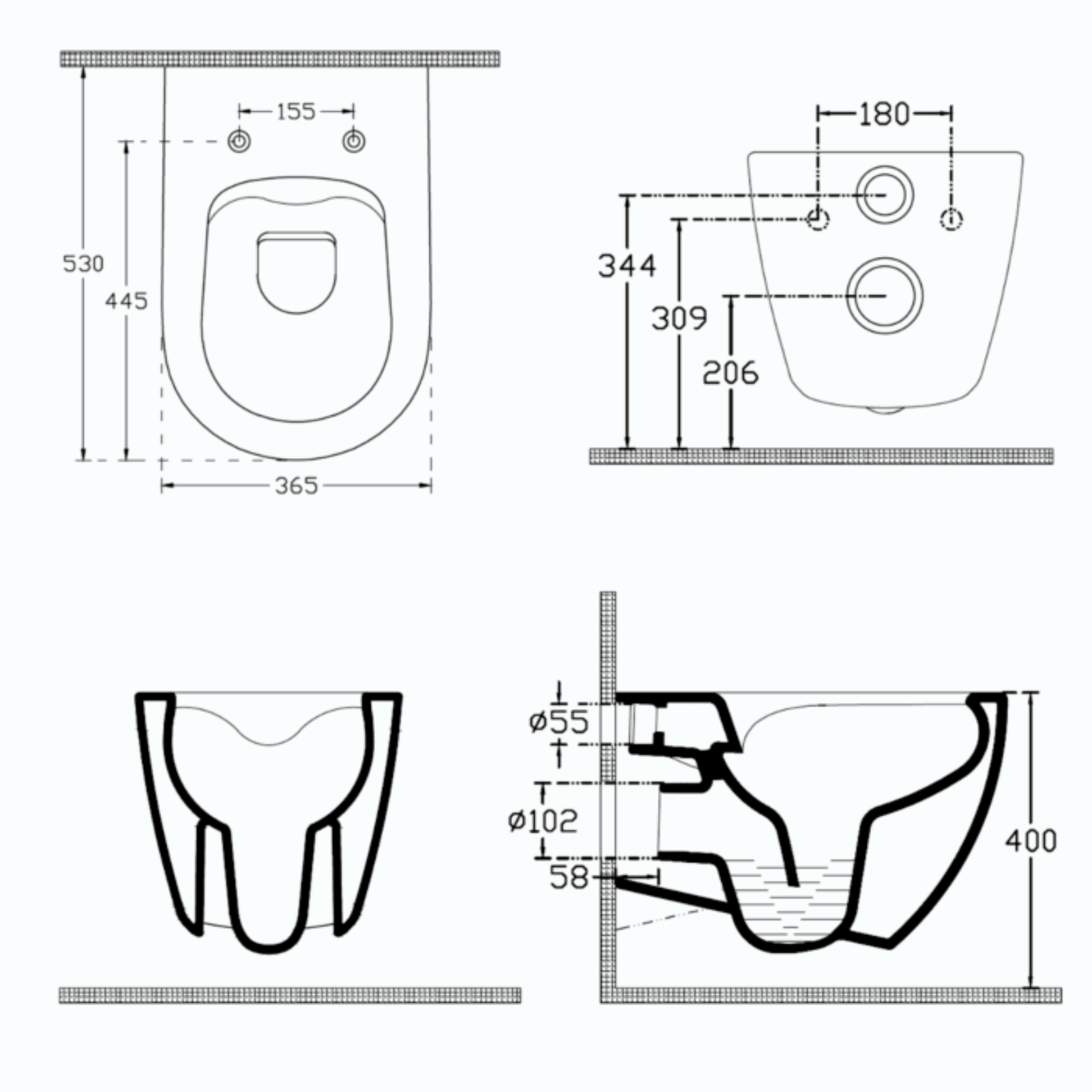 Isvea Sentimenti Hangtoilet - Terracotta