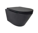 Wandcloset Wiesbaden Vesta Mat Zwart – Rimless Toilet met Tornado Flush, Softclose & Quickrelease Zitting